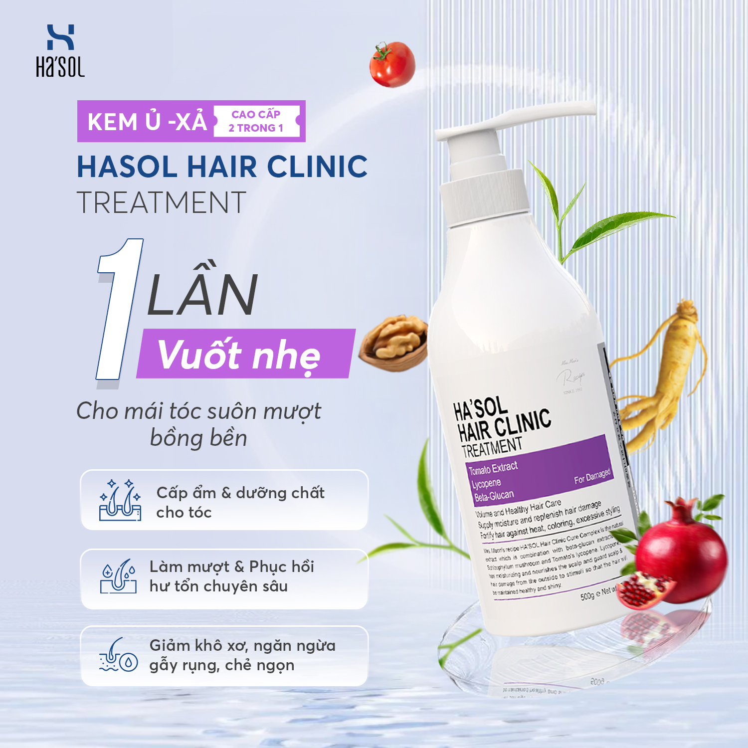 Kem ủ - xả tóc cao cấp Hasol Hair Clinic Treatment